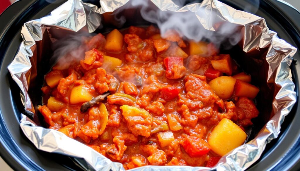 aluminum foil slow cooking