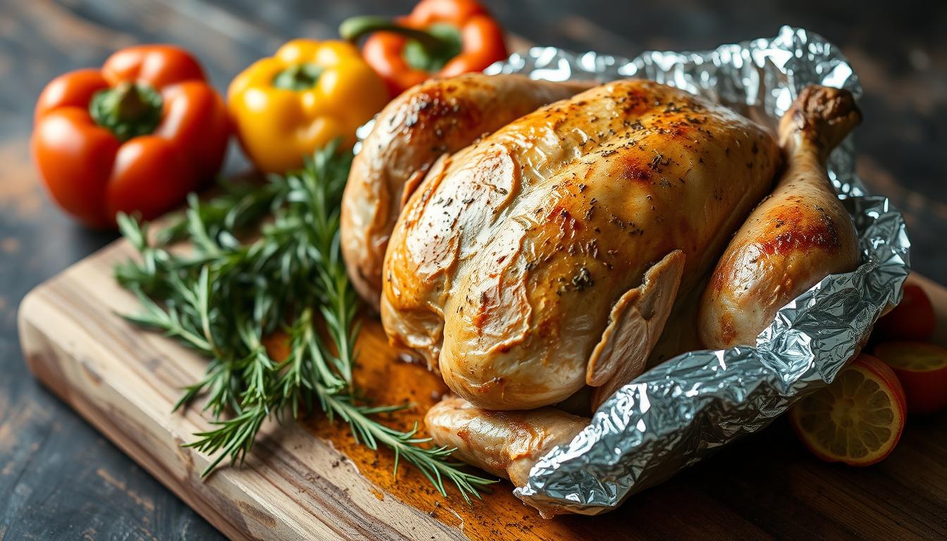 baked chicken in foil