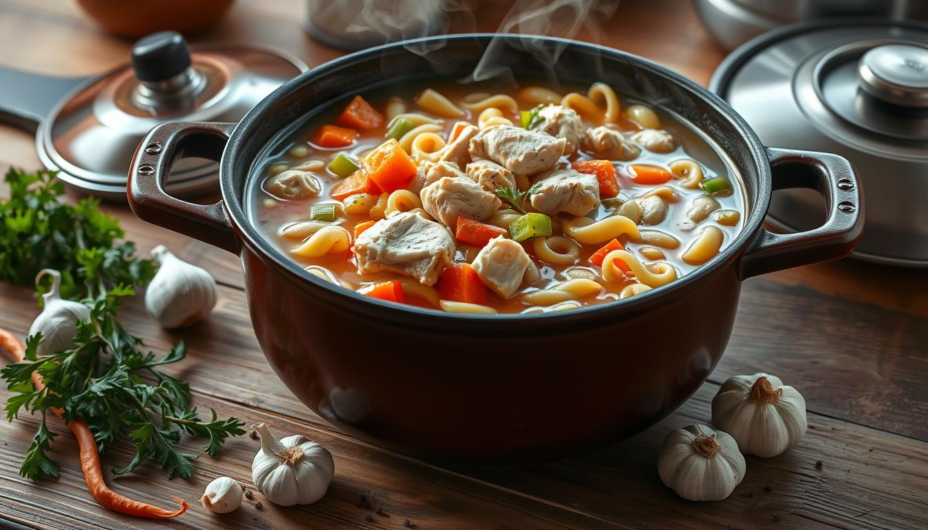 Dutch Oven Chicken Noodle Soup