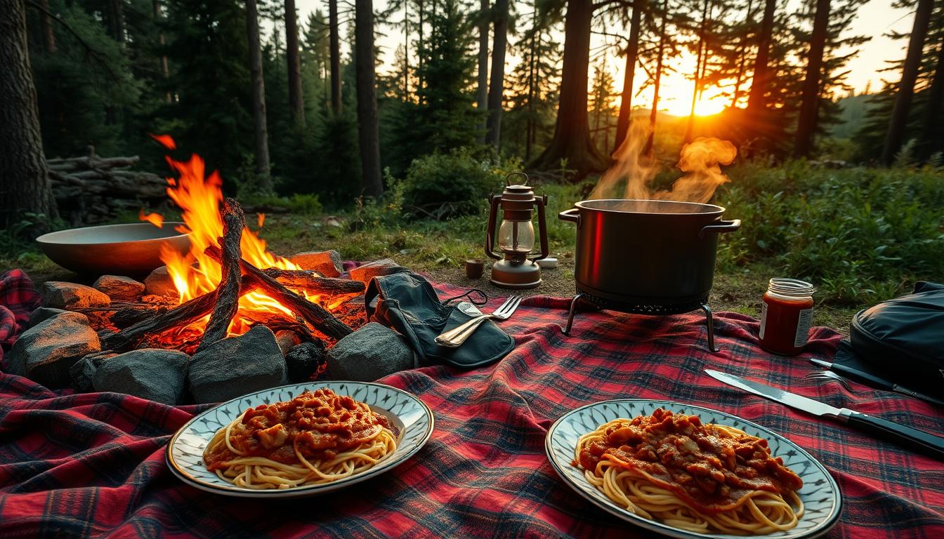 spaghetti camping